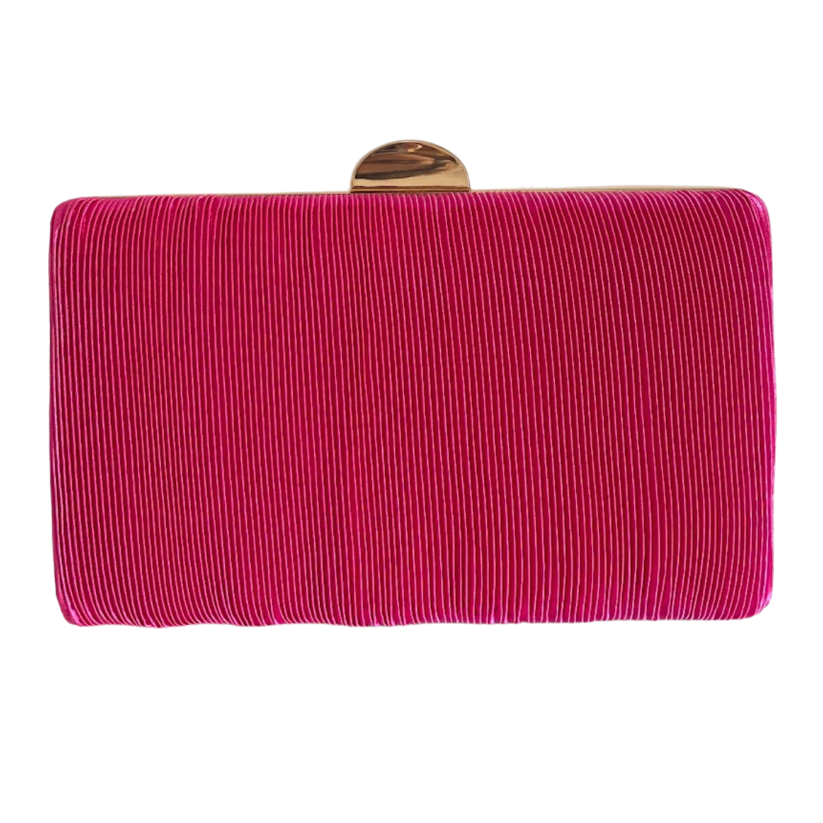 Bolsa Clutch Festa Tecido Aveludado Frizado Rosa