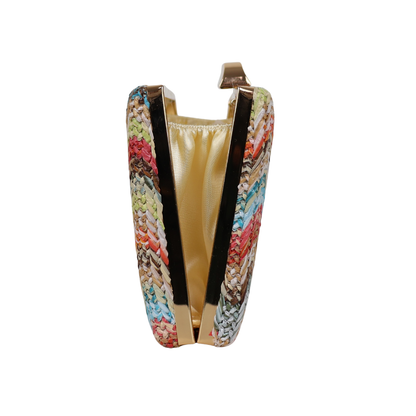 Bolsa de Festa Clutch Palha Colorida