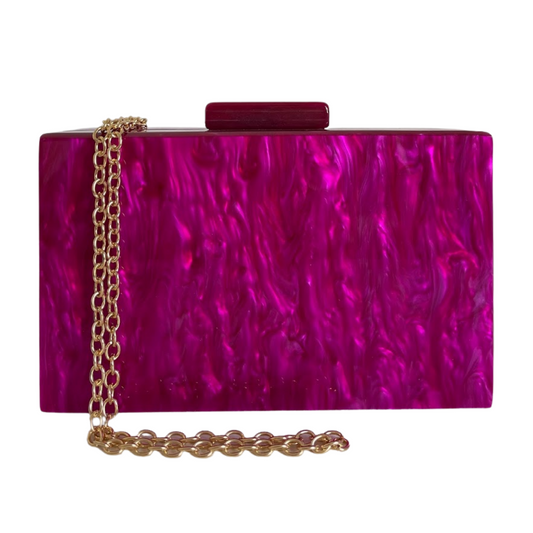 Bolsa de Festa Clutch Acrílico Fúcsia
