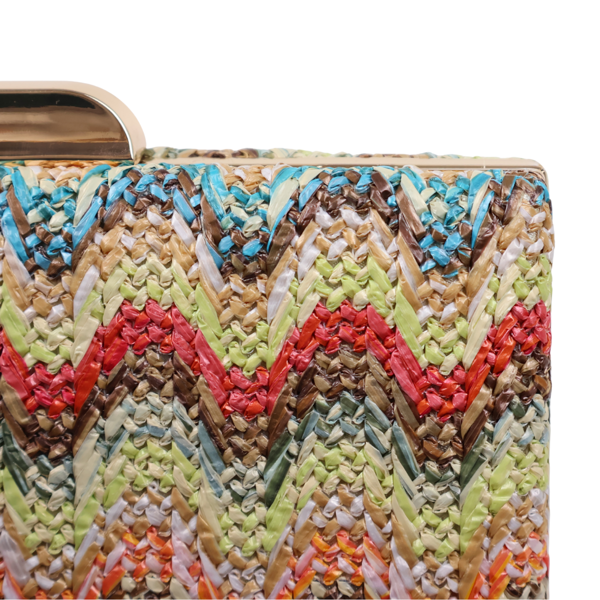 Bolsa de Festa Clutch Palha Colorida