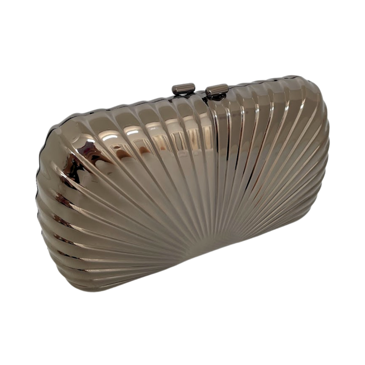 Bolsa de Festa Clutch Grafite Metalizada - ReUse