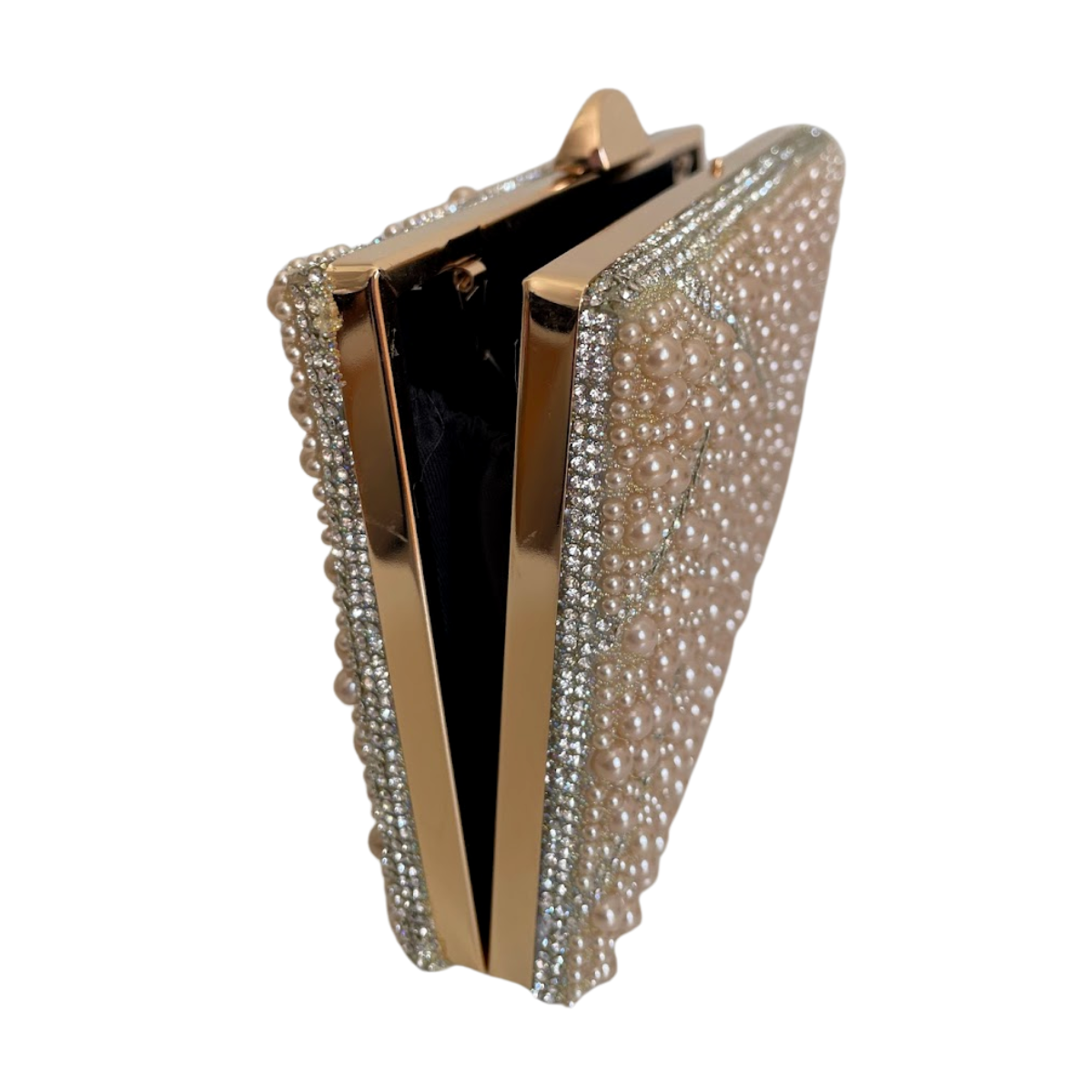 Bolsa de Festa Clutch Perolas Bege - ReUse