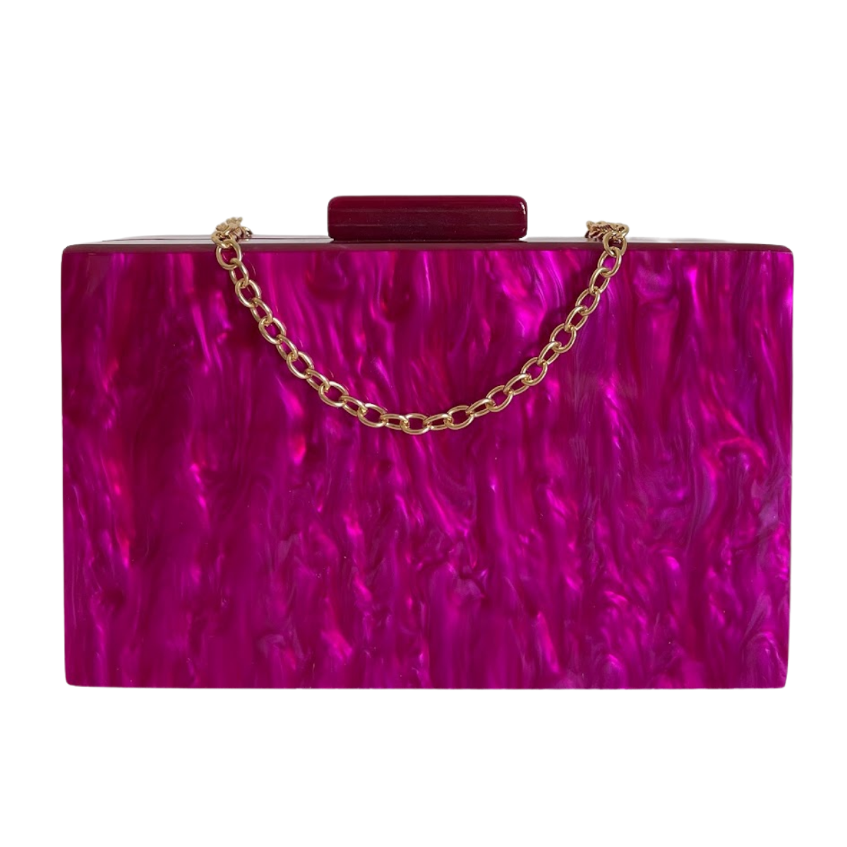 Bolsa de Festa Clutch Acrílico Fúcsia
