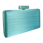 Bolsa Festa Clutch Tecido Acetinado Azul Turquesa - ReUse