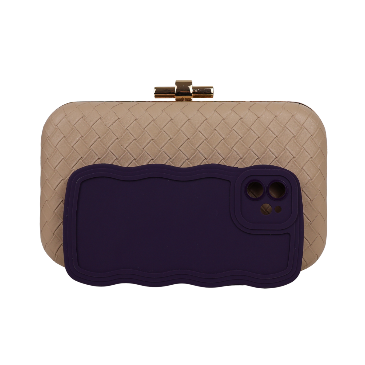 Bolsa Clutch Festa Tramas Bege