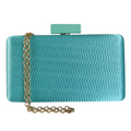 Bolsa Festa Clutch Tecido Acetinado Azul Turquesa - ReUse