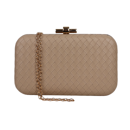 Bolsa Clutch Festa Tramas Bege