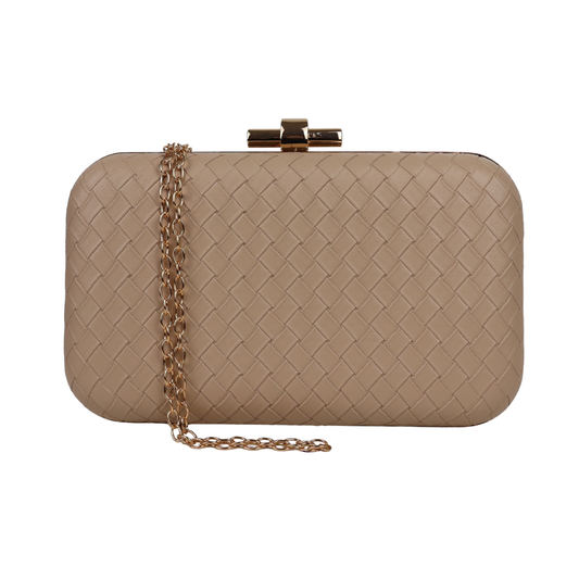 Bolsa Clutch Festa Tramas Bege