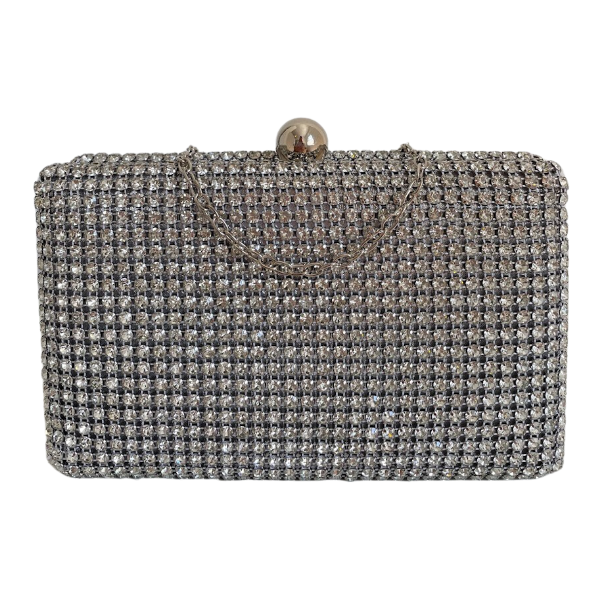 Bolsa de Festa Clutch Strass Prata