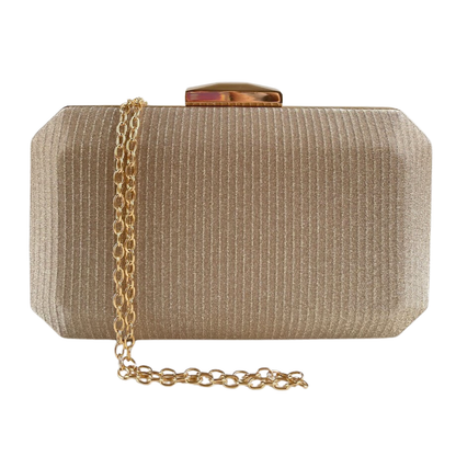 Bolsa de Festa Clutch Dourada Champagne