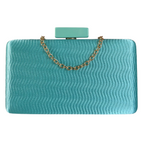 Bolsa Festa Clutch Tecido Acetinado Azul Turquesa - ReUse