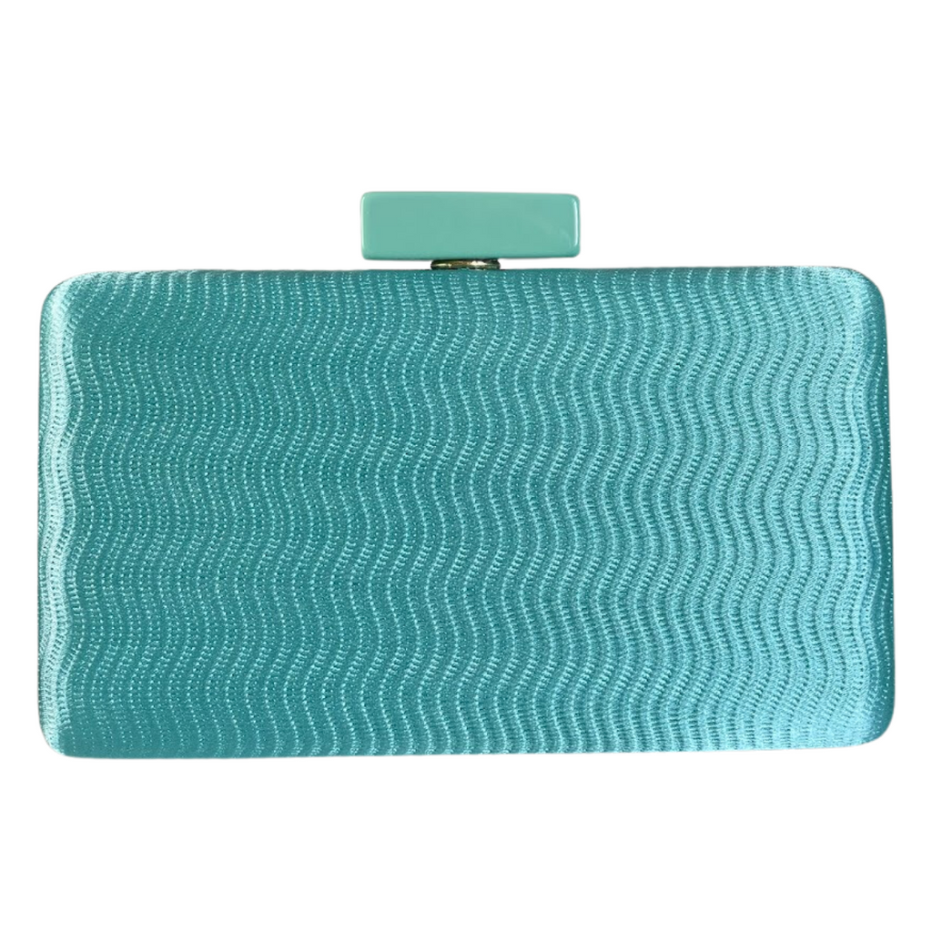 Bolsa Festa Clutch Tecido Acetinado Azul Turquesa - ReUse