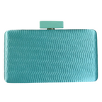 Bolsa Festa Clutch Tecido Acetinado Azul Turquesa - ReUse