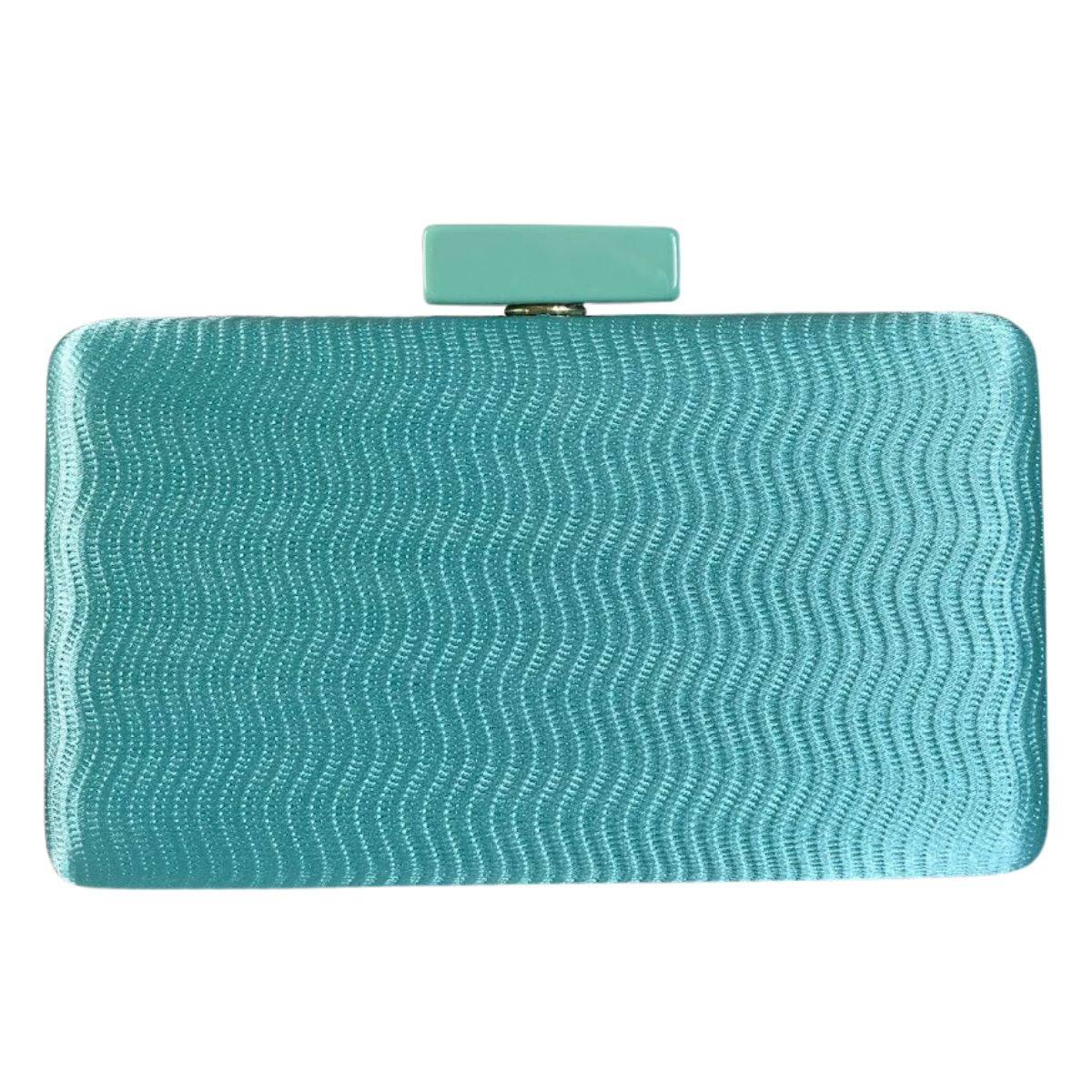 Bolsa Festa Clutch Tecido Acetinado Azul Turquesa