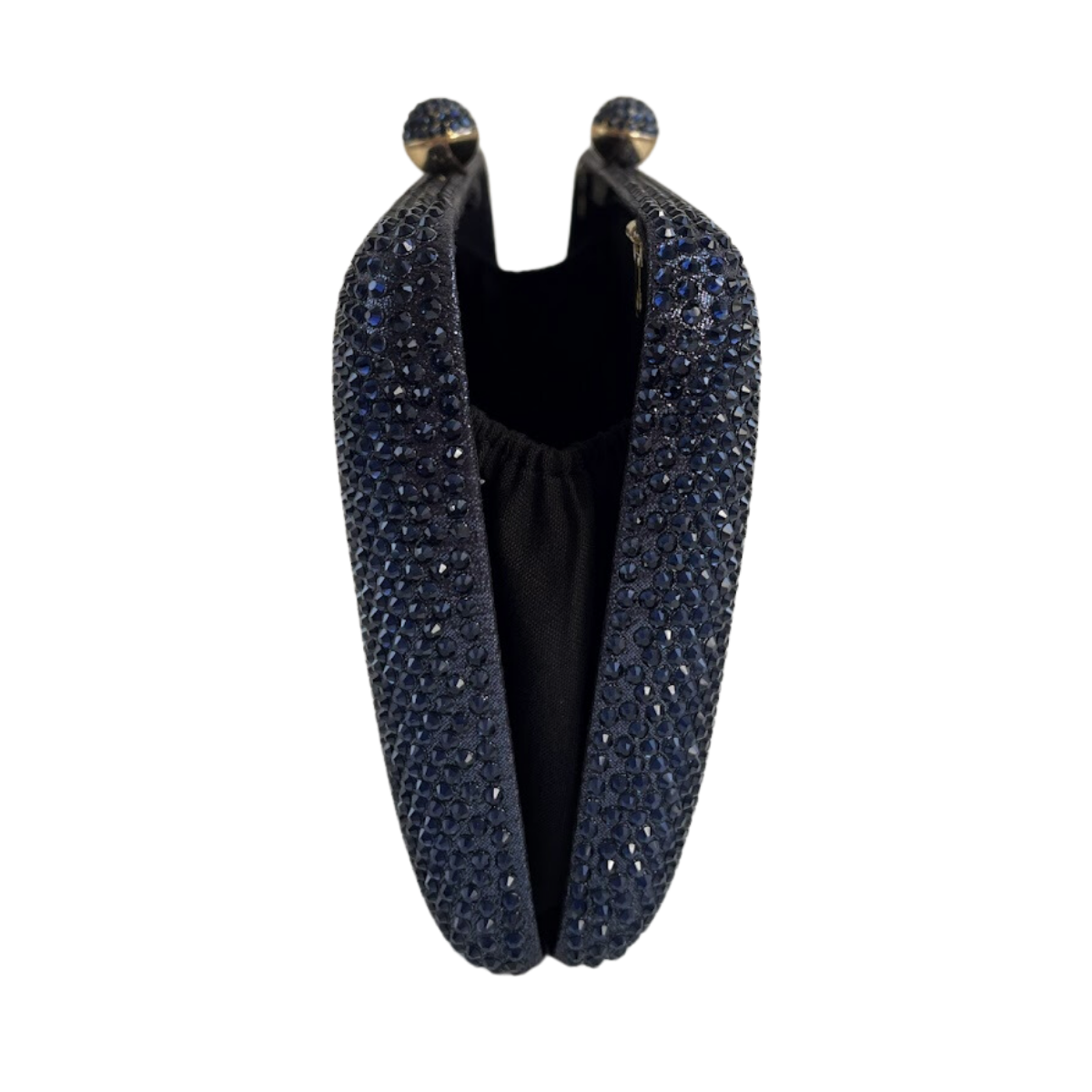 Bolsa Festa Clutch Pedraria Strass Azul Marinho