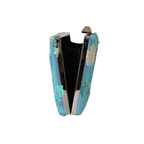 Bolsa Clutch Festa Bordada Flores Turquesa