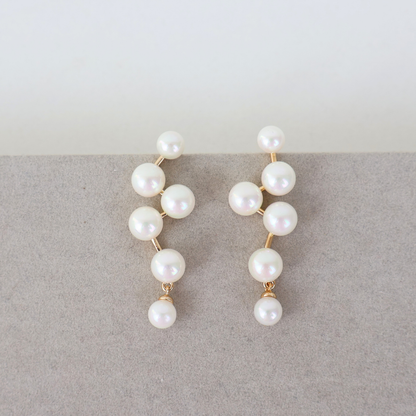 Brinco Dourado e Perola - Semijoia