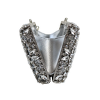 Bolsa Festa Clutch Pedraria Strass Prata
