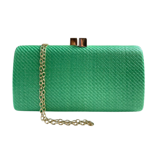 Bolsa de Festa Clutch Palha Verde