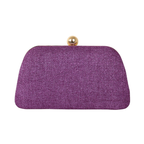 Bolsa de Festa Clutch Tecido Roxa