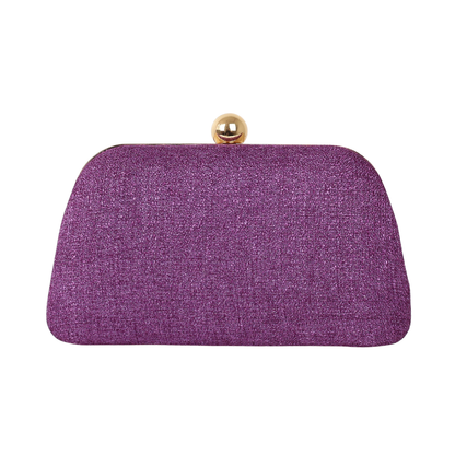 Bolsa de Festa Clutch Tecido Roxa