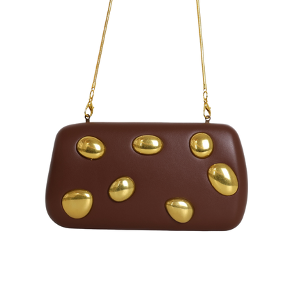 Bolsa Clutch Festa Courino Marrom