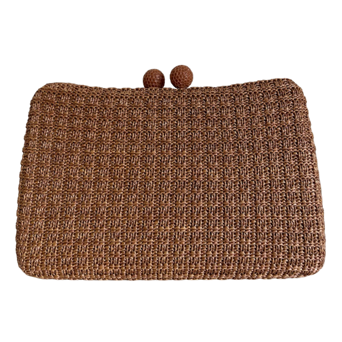 Bolsa de Festa Clutch Palha Bege Escuro