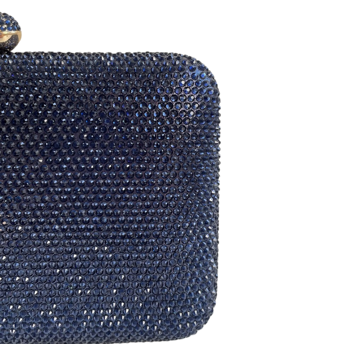 Bolsa Festa Clutch Pedraria Strass Azul Marinho