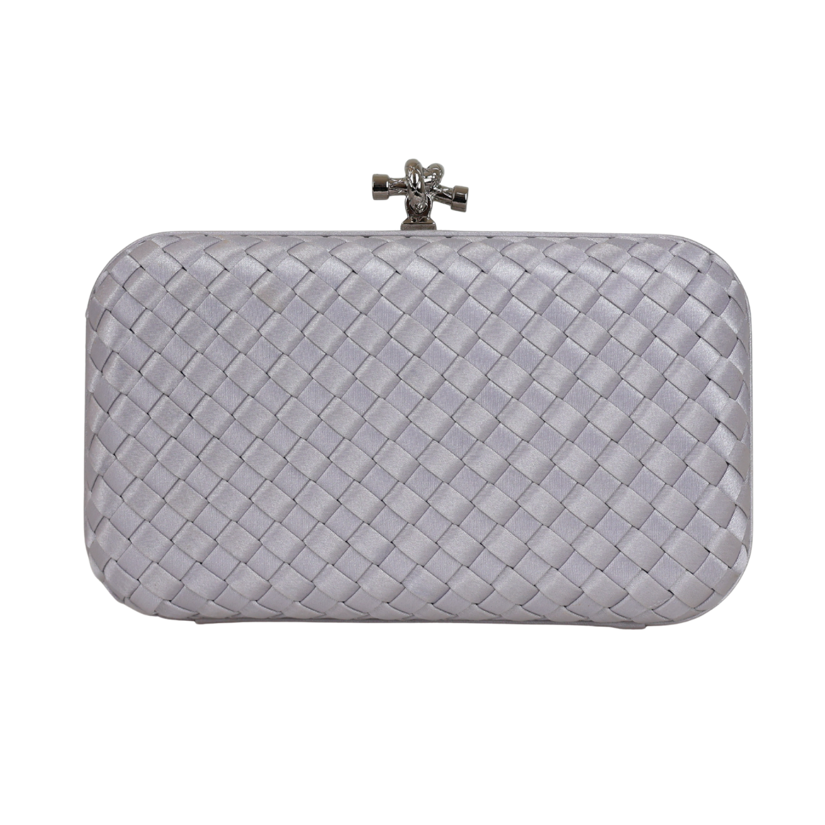 Clutch Tressê Cetim Inspired Média Prata