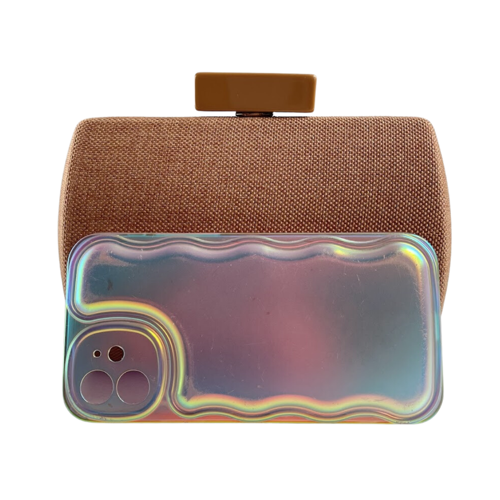 Bolsa Clutch Festa Tecido Mocha