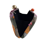 Bolsa Clutch Festa Bordada Flores Laranja