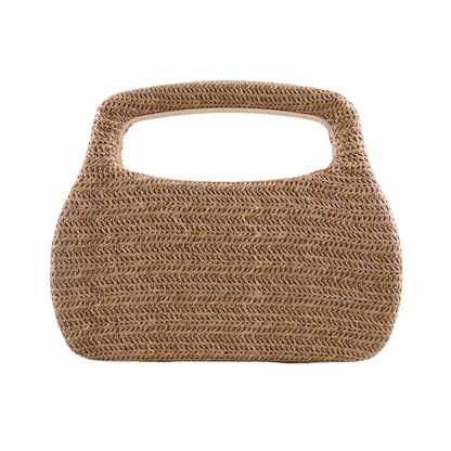 Bolsa de Mão Clutch Festa Palha Bege