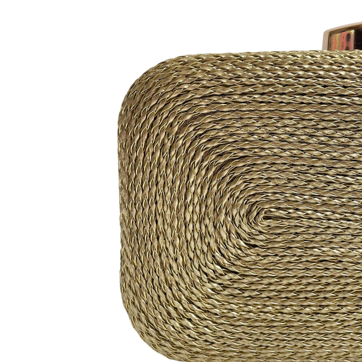 Bolsa de Festa Clutch Corda Trançada Dourada - ReUse