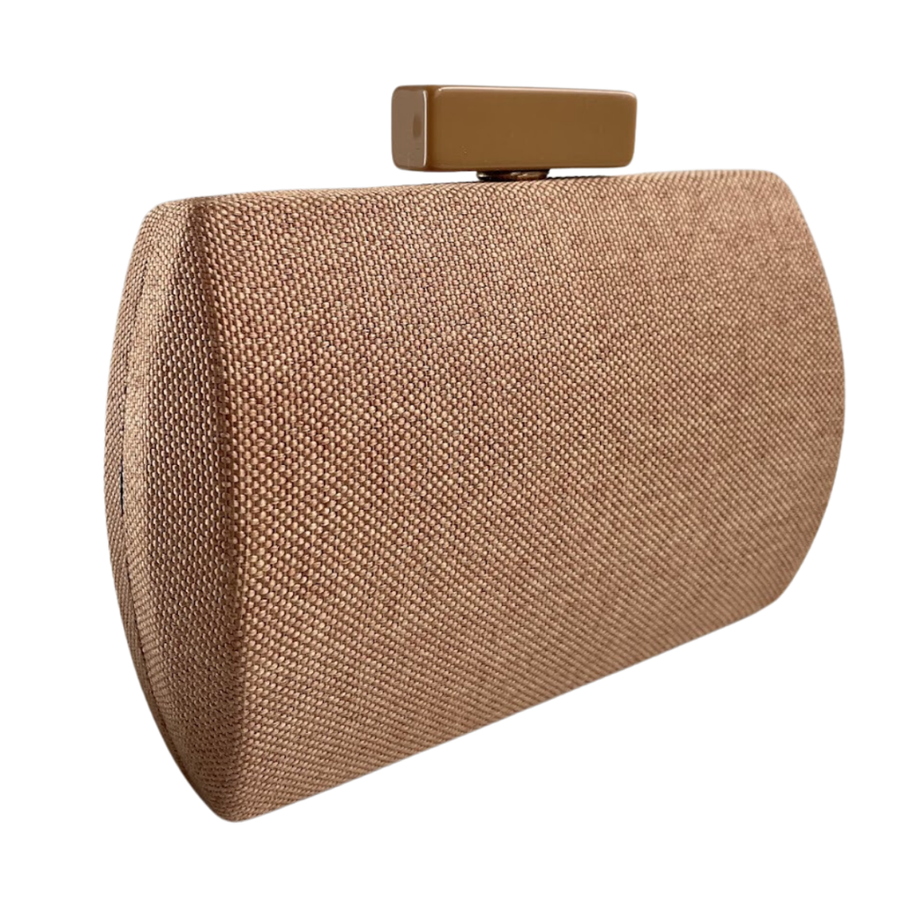 Bolsa Clutch Festa Tecido Mocha