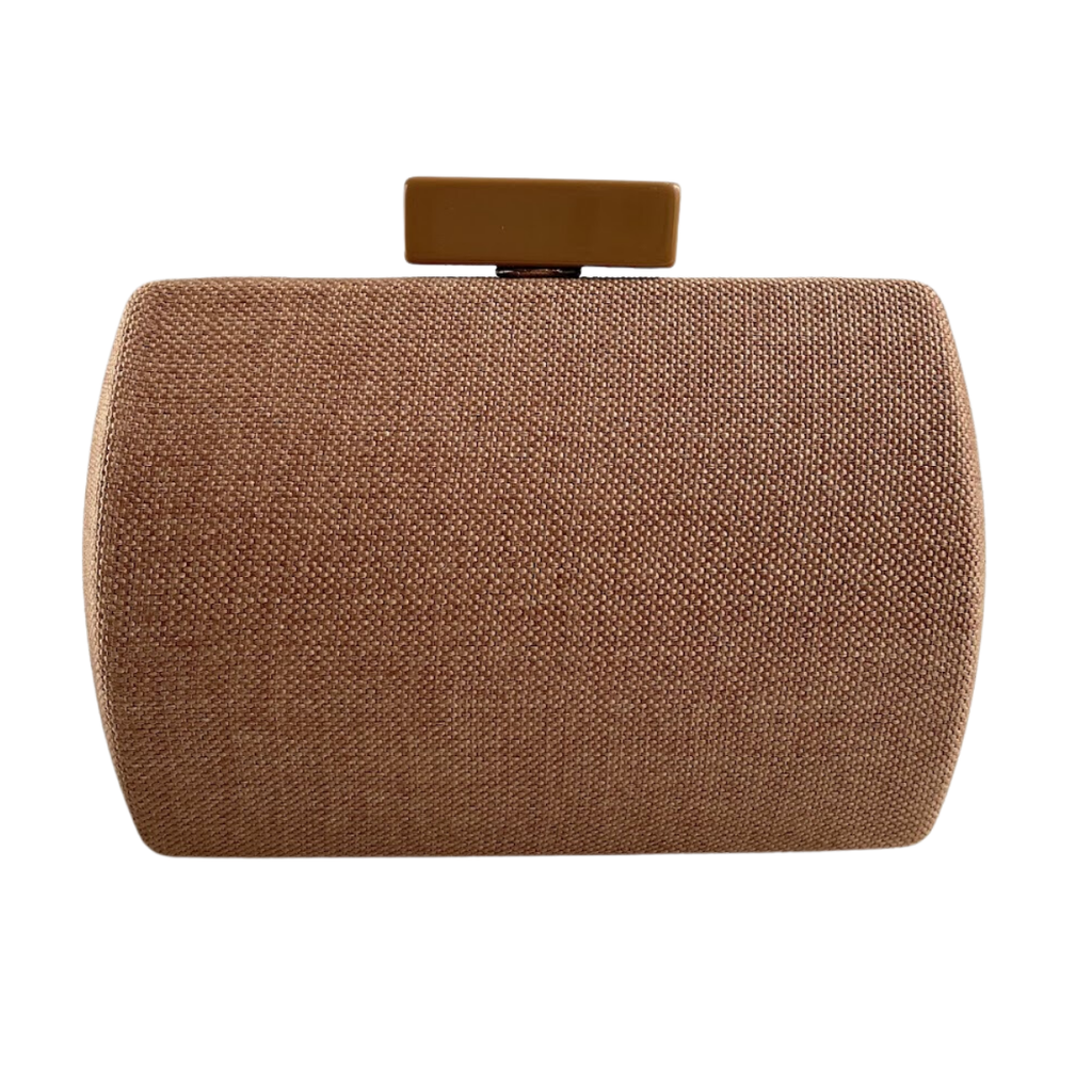 Bolsa Clutch Festa Tecido Mocha