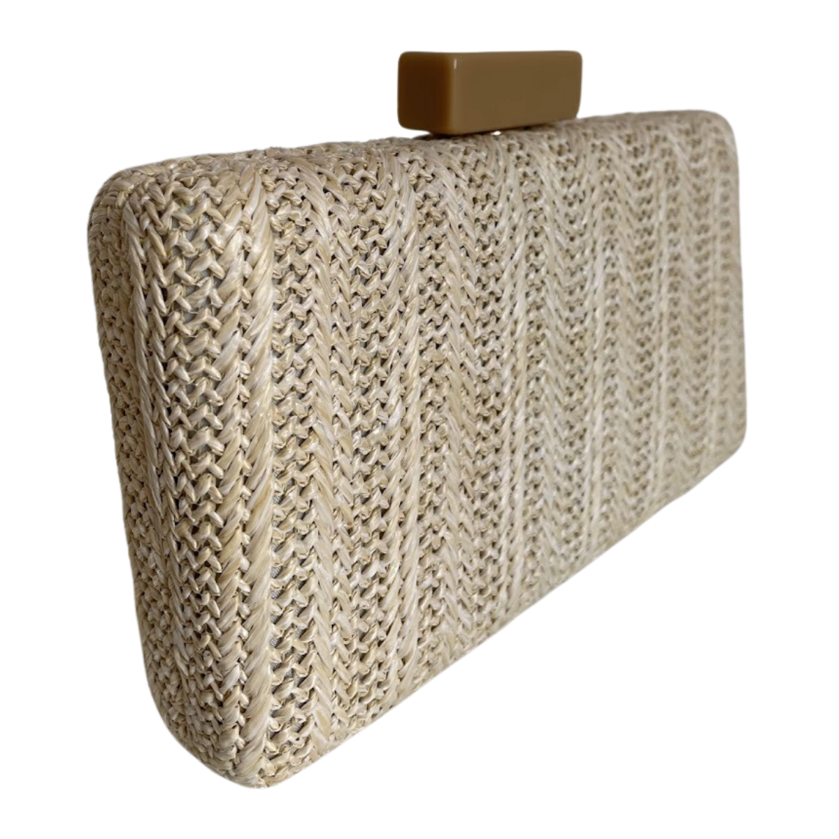 Bolsa de Festa Clutch Palha Bege