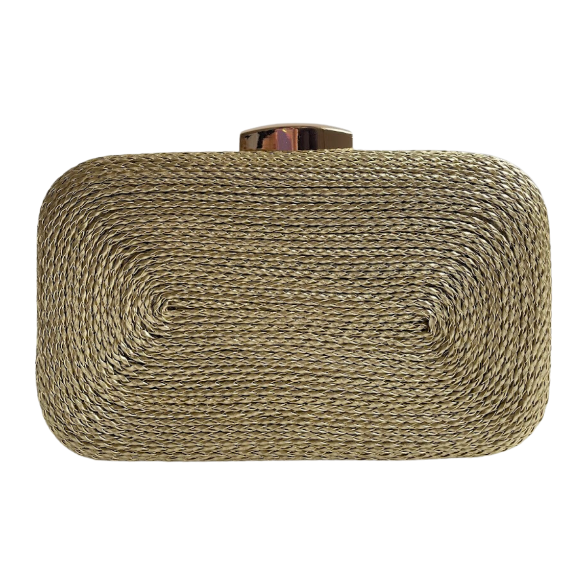 Bolsa de Festa Clutch Corda Trançada Dourada - ReUse