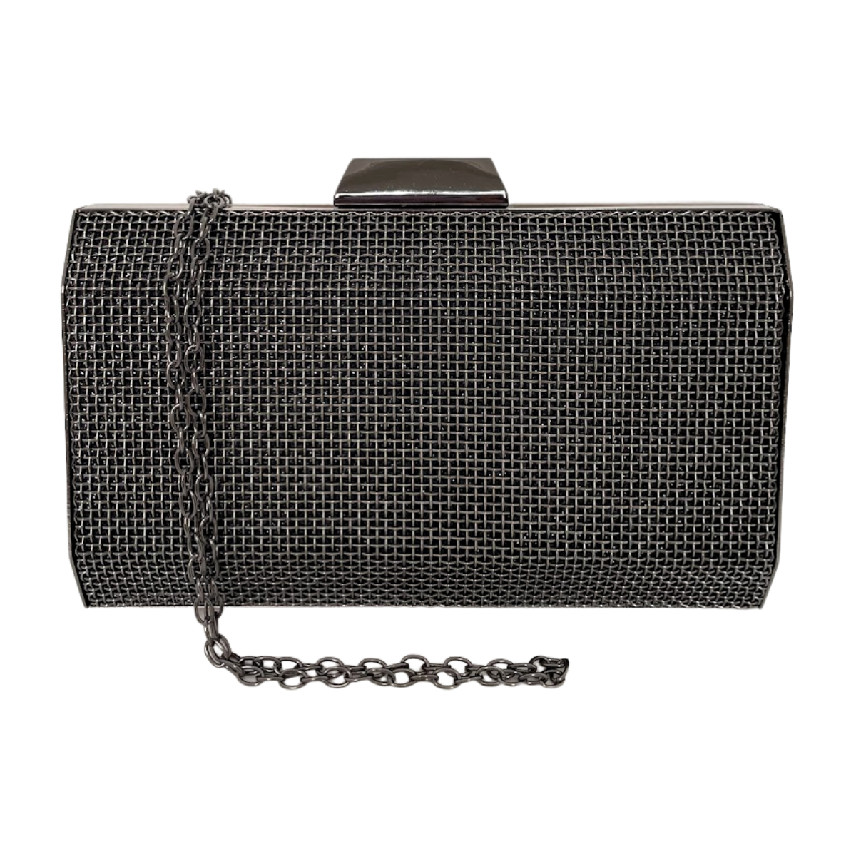 Bolsa de Festa Clutch Grade Metálica Grafite - ReUse