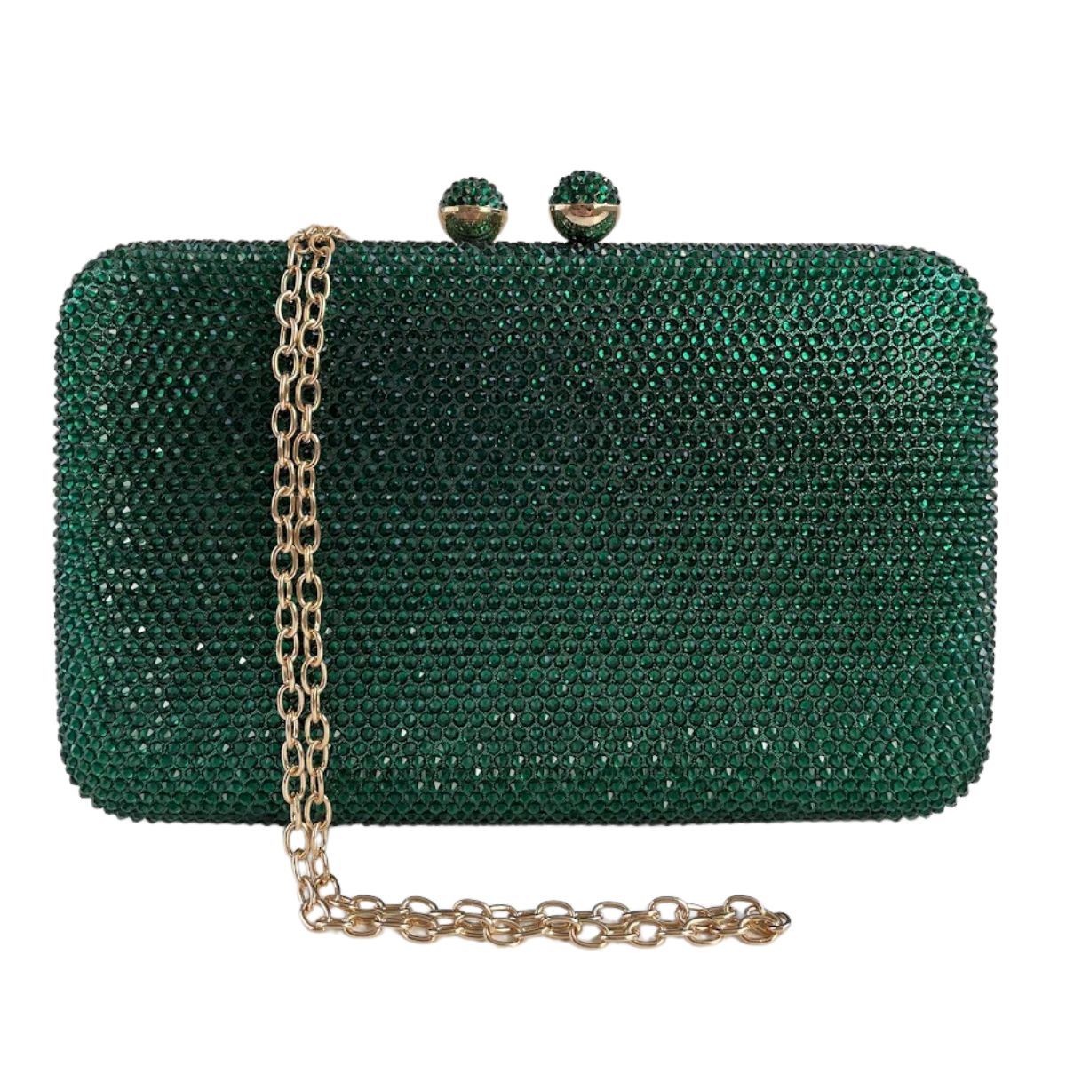 Bolsa Festa Clutch Pedraria Strass Verde Esmeralda