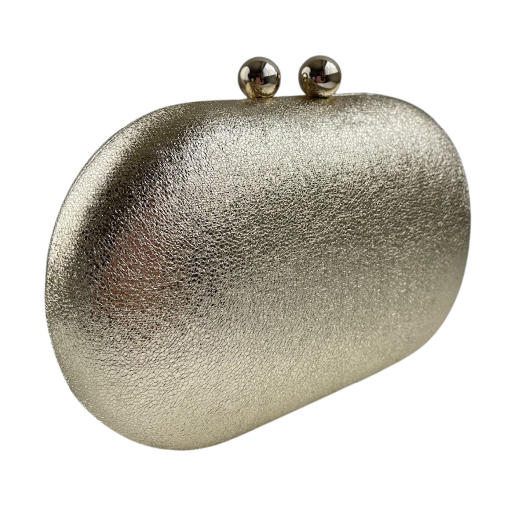 Bolsa de Festa Clutch Oval Dourada - ReUse