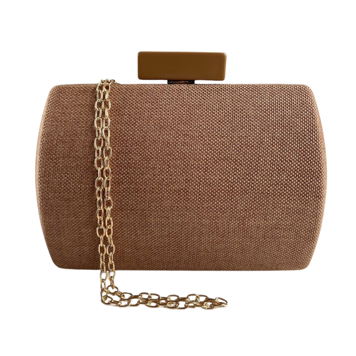 Bolsa Clutch Festa Tecido Mocha
