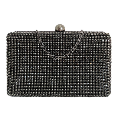 Bolsa de Festa Clutch Strass Preta