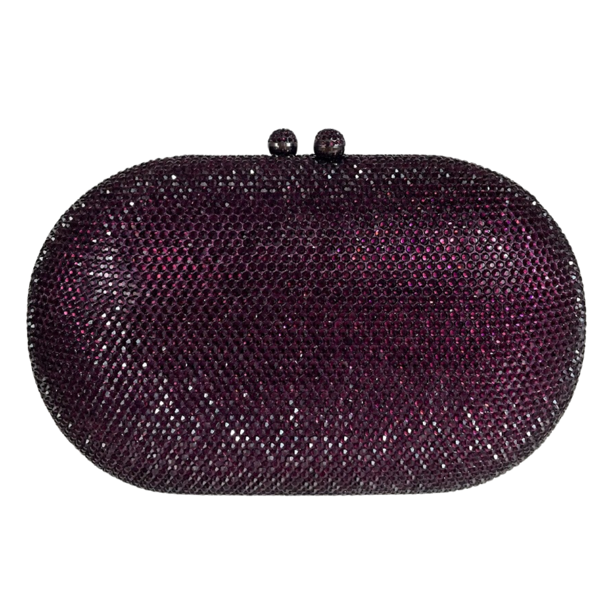 Bolsa Festa Clutch Pedraria Strass Oval Roxa