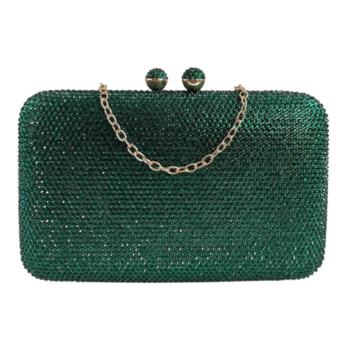 Bolsa Festa Clutch Pedraria Strass Verde Esmeralda