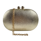 Bolsa de Festa Clutch Oval Dourada - ReUse