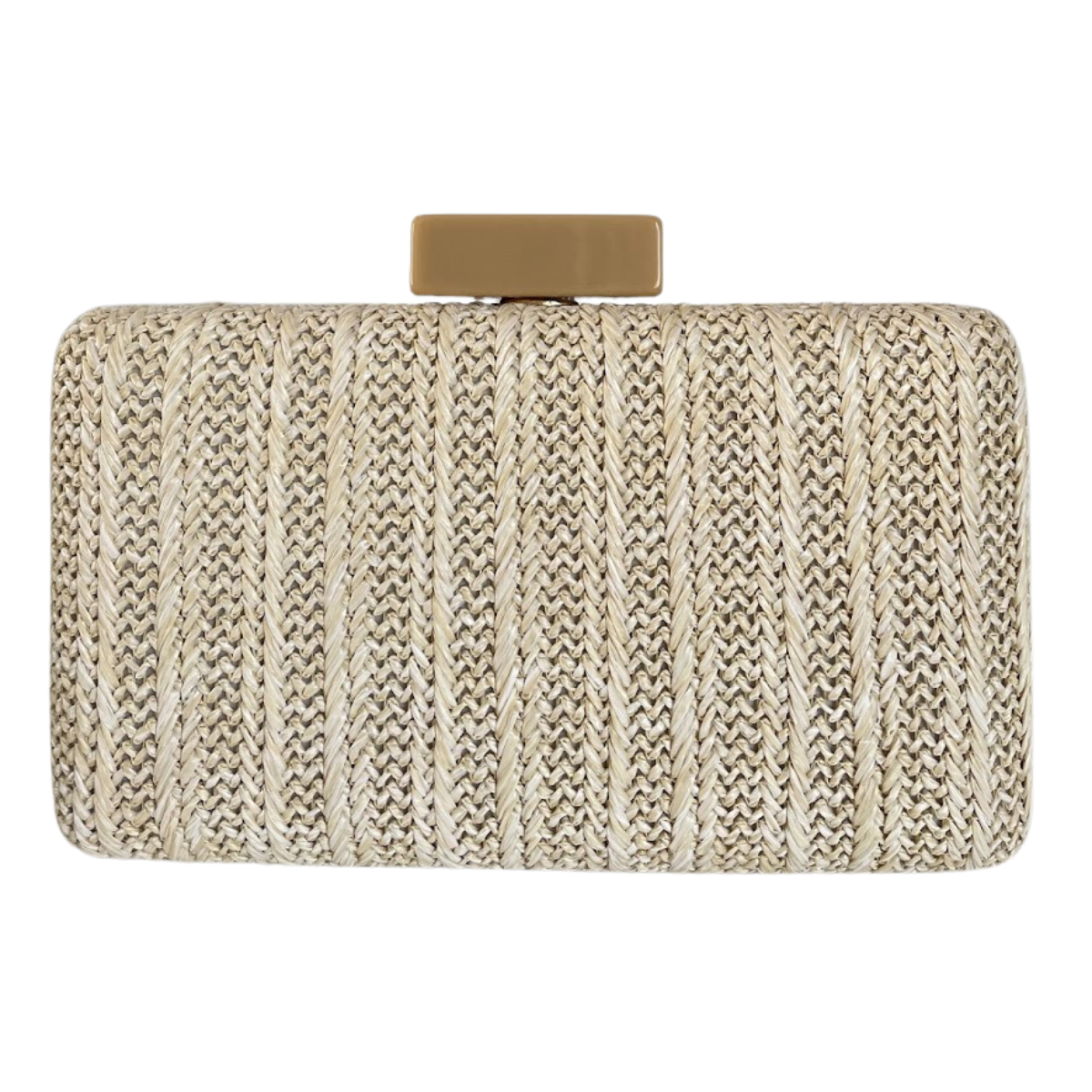 Bolsa de Festa Clutch Palha Bege