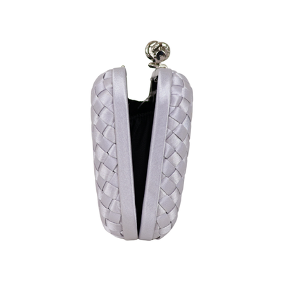 Clutch Tressê Cetim Inspired Média Prata