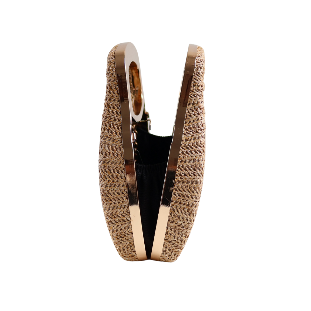 Bolsa de Mão Clutch Festa Palha Bege