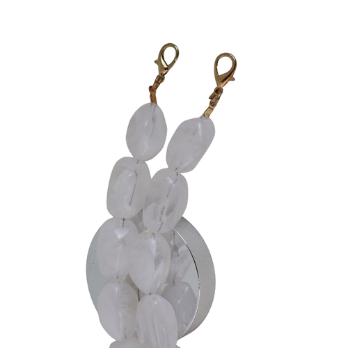 Alça de Mão - Metal Dourado - Branca