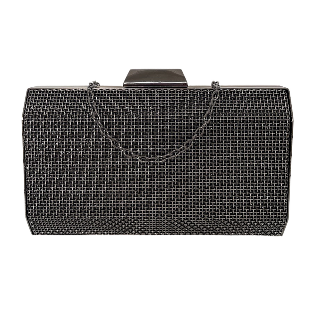 Bolsa de Festa Clutch Grade Metálica Grafite - ReUse